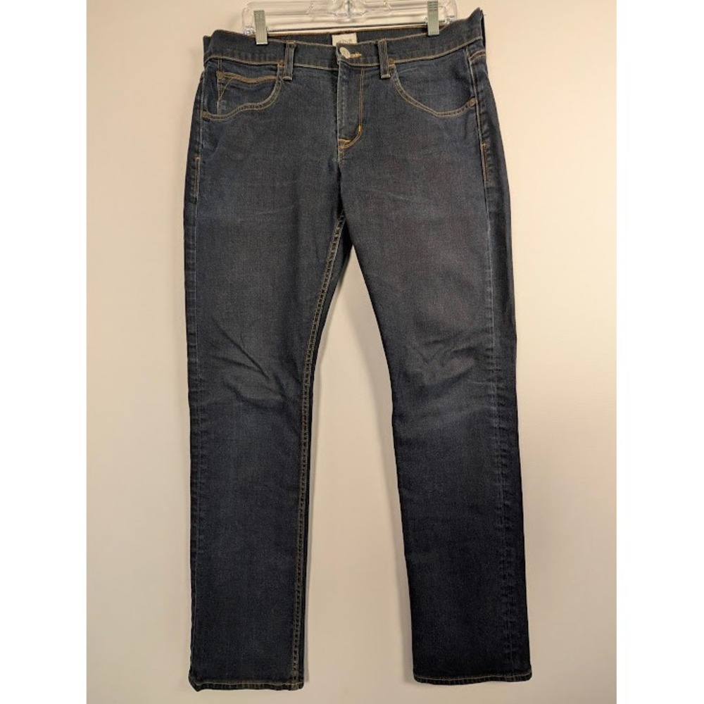 Hudson Byron Jeans Mens 34 (FITS 36x32)‎ Blue Dark Wash Straight Leg